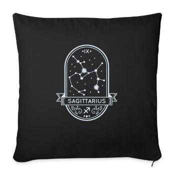 Constellation du Sagittaire - Housse de coussin décorative 45 x 45 cm - noir - Devant