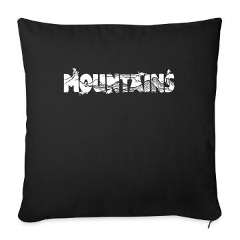 Berge Skifahren, Snowboarden, Klettern, Bär, Ziege - Sofakissenbezug 45 x 45 cm - Schwarz - Vorne