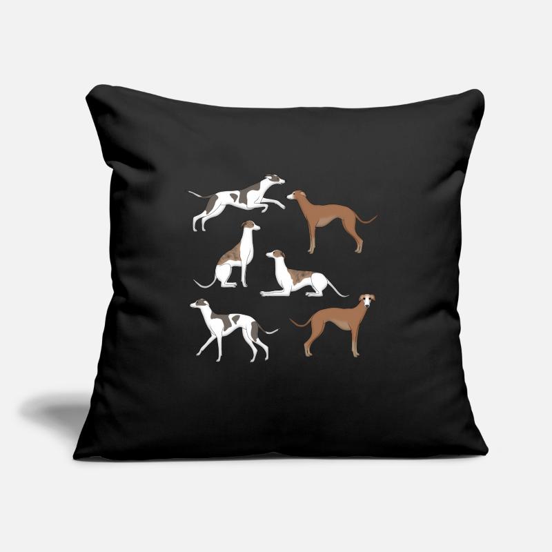 Sélection de Whippet Housse de coussin décorative 45 x 45 cm