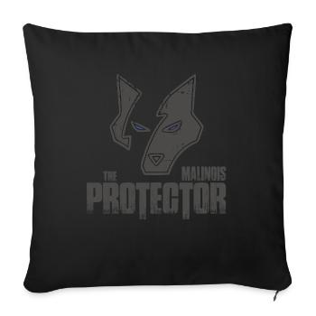 The Protector Malinois Dog Dog Gift - Sofa pillowcase 17,3'' x 17,3'' (45 x 45 cm) - black - Front