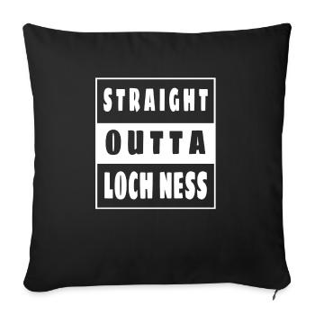 Straight Outta Loch Ness Vacation Vacation Scotland - Sofa pillowcase 17,3'' x 17,3'' (45 x 45 cm) - black - Front