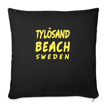 Tylösand Beach Strand Halmstad Sweden Tyludden - Sofa pillowcase 17,3'' x 17,3'' (45 x 45 cm) - black - Front