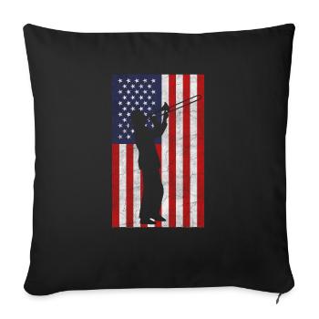 Trumpet USA - Sofa pillowcase 17,3'' x 17,3'' (45 x 45 cm) - black - Front
