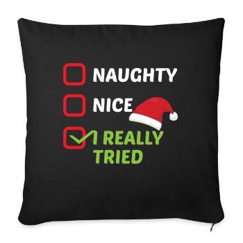 Ugly Christmas - Sofa pillowcase 17,3'' x 17,3'' (45 x 45 cm) - black - Front