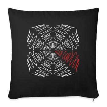 Fuck Cancer - Housse de coussin décorative 45 x 45 cm - noir - Devant