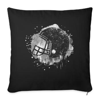 CASQUE DE FOOTBALL - Housse de coussin décorative 45 x 45 cm - noir - Devant