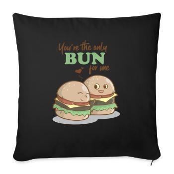 Tu es le seul petit pain pour moi - Housse de coussin décorative 45 x 45 cm - noir - Devant