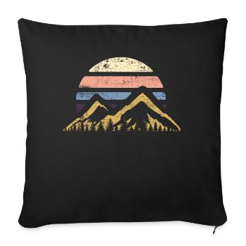 Mountain Sun - Housse de coussin décorative 45 x 45 cm - noir - Devant