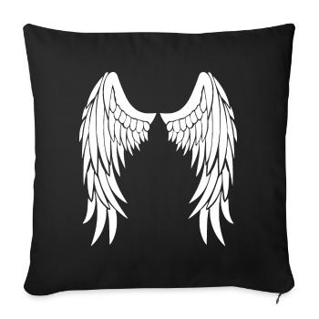 ailes d'anges - Housse de coussin décorative 45 x 45 cm - noir - Devant