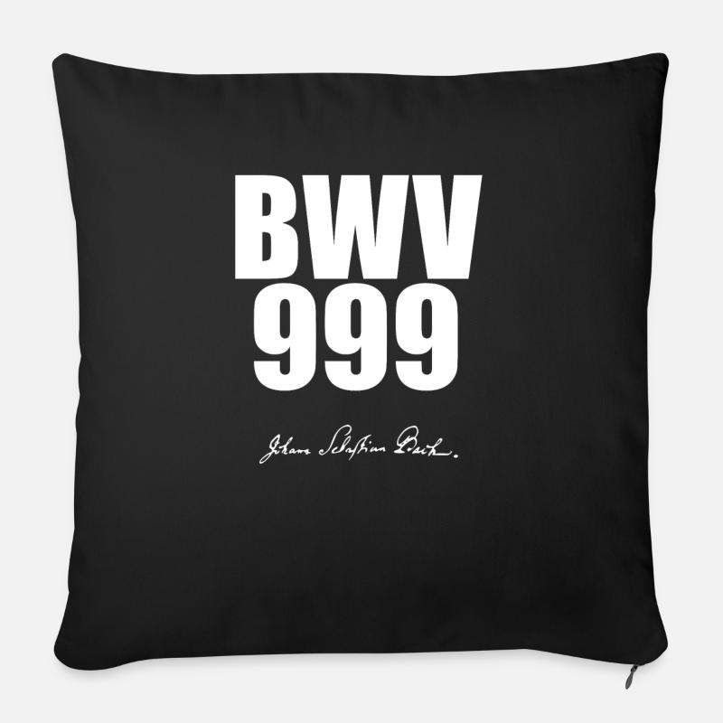 Bach Johann Sebastian - Sofakissenbezug 45 x 45 cm - Schwarz