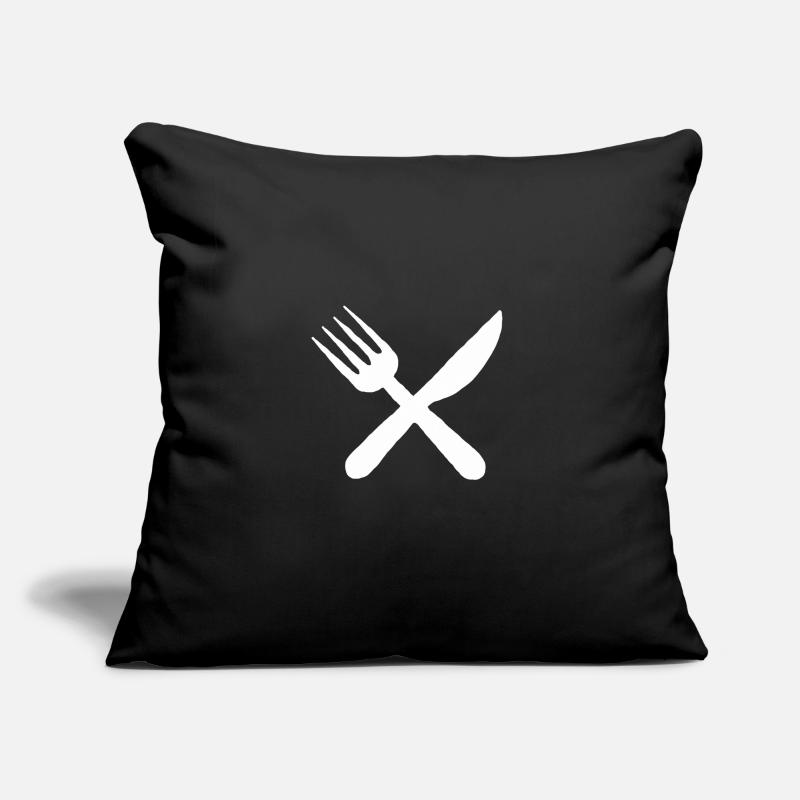Repas cadeau repas couteau couteau fourche Housse de coussin décorative 45 x 45 cm