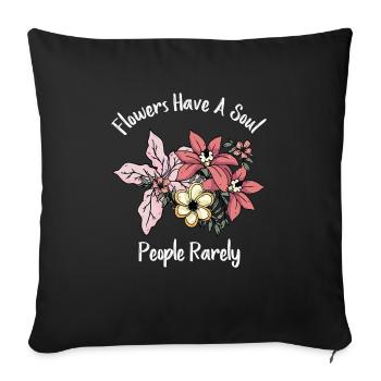 Floristin Florist - Sofakissenbezug 45 x 45 cm - Schwarz - Vorne