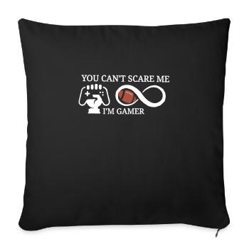 Gamer Geschenk für Footballer Rugby Spieler Kinder - Sofakissenbezug 45 x 45 cm - Schwarz - Vorne
