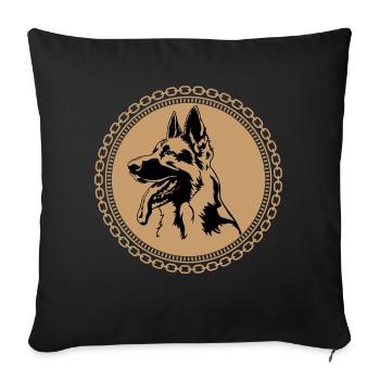 Berger allemand - Housse de coussin décorative 45 x 45 cm - noir - Devant