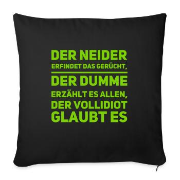 Lästerei - Sofakissenbezug 45 x 45 cm - Schwarz - Vorne