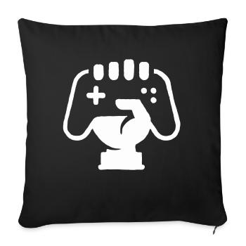 J'aime les jeux, le jeu de contrôleur de console - Housse de coussin décorative 45 x 45 cm - noir - Devant