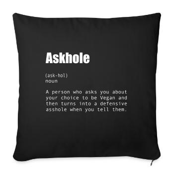 Définition végétalienne végétalien drôle végétalien - Housse de coussin décorative 45 x 45 cm - noir - Devant