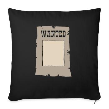 Wanted criminal prison - Sofa pillowcase 17,3'' x 17,3'' (45 x 45 cm) - black - Front