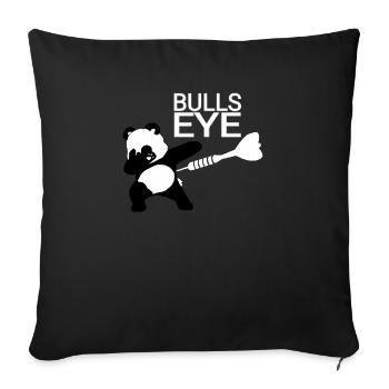 Panda Fléchettes de panda-pybaby Fléchettes Fléchettes Bullseye - Housse de coussin décorative 45 x 45 cm - noir - Devant