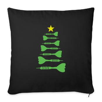 Christmas Fléchettes De Noël Fléchettes Xmas Dart - Housse de coussin décorative 45 x 45 cm - noir - Devant