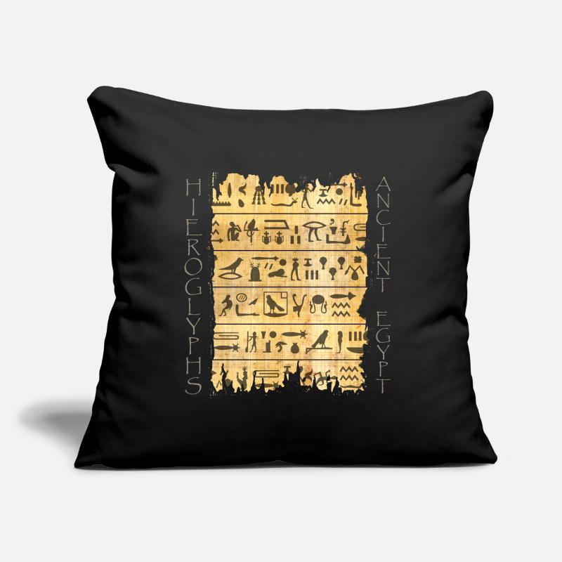 Torn papyri with hieroglyphics Sofa pillowcase 17,3'' x 17,3'' (45 x 45 cm)