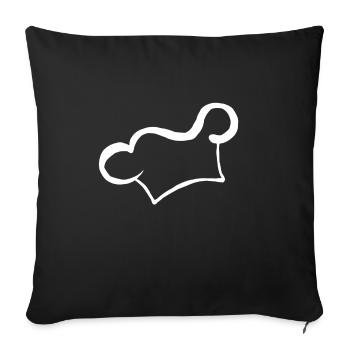 Hobby chef cook cook cooking kitchen gift - Sofa pillowcase 17,3'' x 17,3'' (45 x 45 cm) - black - Front