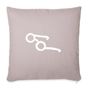 Glasses Glasses Glass blind optician gift - Sofa pillowcase 17,3'' x 17,3'' (45 x 45 cm) - light taupe - Front