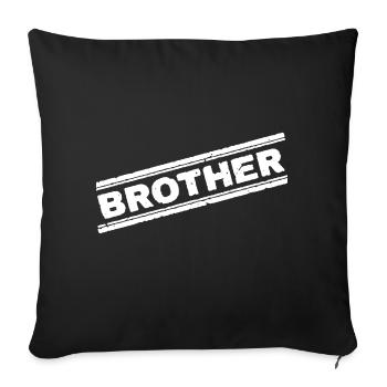 timbre de frère - Housse de coussin décorative 45 x 45 cm - noir - Devant