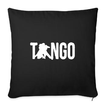 Tango-Logo - Sofakissenbezug 45 x 45 cm - Schwarz - Vorne