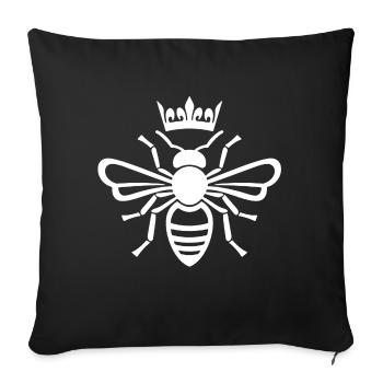 bee - Sofa pillowcase 17,3'' x 17,3'' (45 x 45 cm) - black - Front