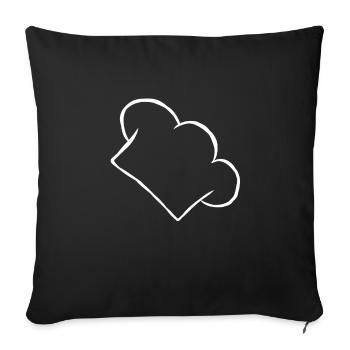 Chef hat star chef hobby chef gift - Sofa pillowcase 17,3'' x 17,3'' (45 x 45 cm) - black - Front