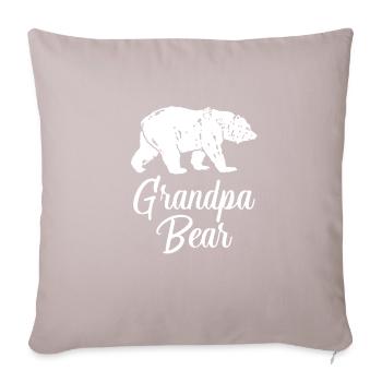 grand-père ours - Housse de coussin décorative 45 x 45 cm - taupe clair - Devant