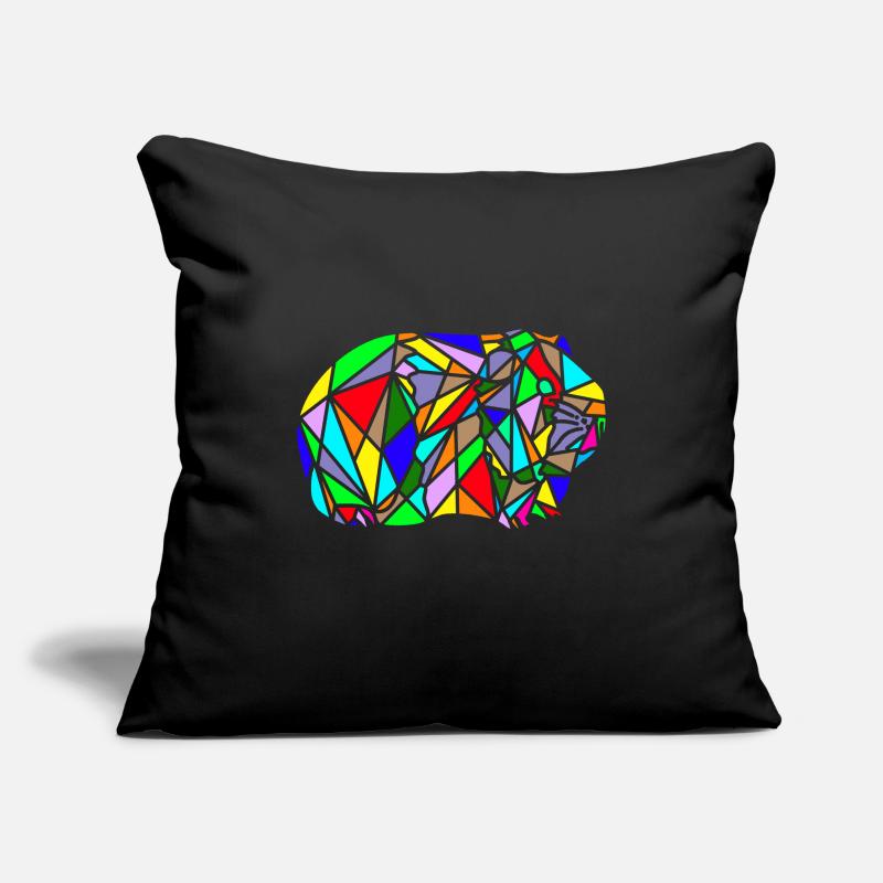arc en ciel de cochon dinde polygone Housse de coussin décorative 45 x 45 cm