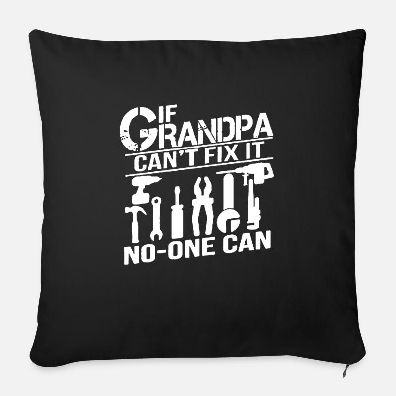 wenn Opa - Sofakissenbezug 45 x 45 cm - Schwarz