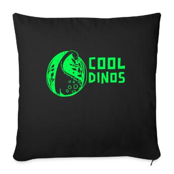 Brontosaurus Cool Dino Dinosaurier Geschenk - Sofakissenbezug 45 x 45 cm - Schwarz - Vorne