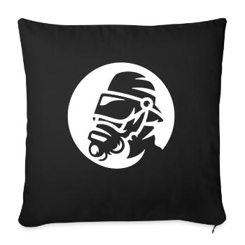 gas mask - Sofa pillowcase 17,3'' x 17,3'' (45 x 45 cm) - black - Front