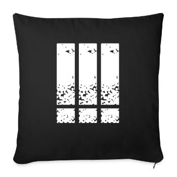 Exclamation mark, exclamation mark, exclamation mark - Sofa pillowcase 17,3'' x 17,3'' (45 x 45 cm) - black - Front
