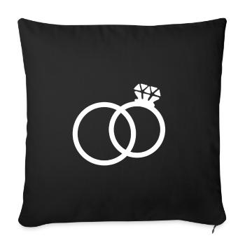 Mariage Mariage Mariage mariage - Housse de coussin décorative 45 x 45 cm - noir - Devant