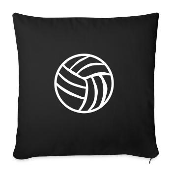 Beach volleyball gift ball volleyball ball sport - Sofa pillowcase 17,3'' x 17,3'' (45 x 45 cm) - black - Front