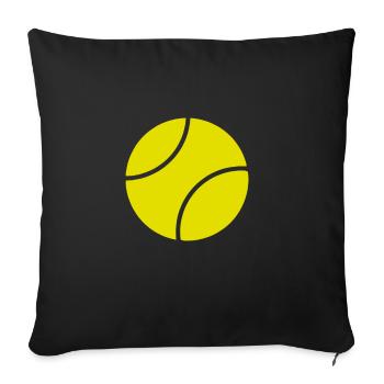 Tennis ball tennis gift ball sport ball sport - Sofa pillowcase 17,3'' x 17,3'' (45 x 45 cm) - black - Front