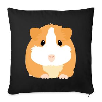Guinea Pig - Sofa pillowcase 17,3'' x 17,3'' (45 x 45 cm) - black - Front