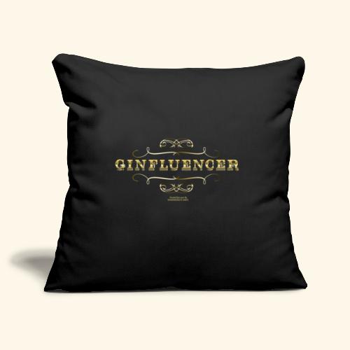 Gin Design lustiger Spruch Ginfluencer Gold - Sofakissenbezug 45 x 45 cm