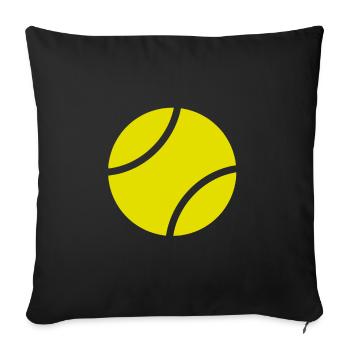 Tennis ball tennis sport cadeau Ball Sport - Housse de coussin décorative 45 x 45 cm - noir - Devant
