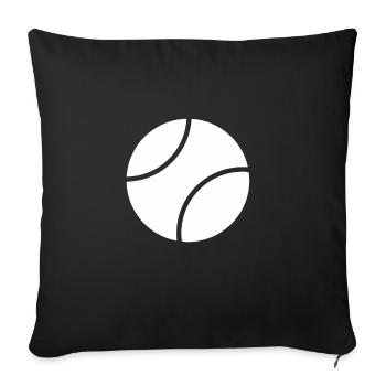 Tennis ball ball sport tennis ball sport gift - Sofa pillowcase 17,3'' x 17,3'' (45 x 45 cm) - black - Front