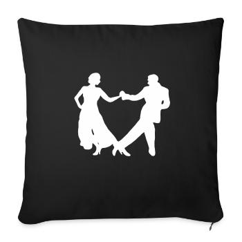 Tango dancer salsa gift dance couple dancing dance - Sofa pillowcase 17,3'' x 17,3'' (45 x 45 cm) - black - Front