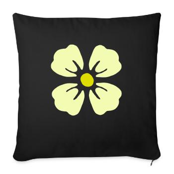 Flower garden flower gardener leaf flowers plant - Sofa pillowcase 17,3'' x 17,3'' (45 x 45 cm) - black - Front