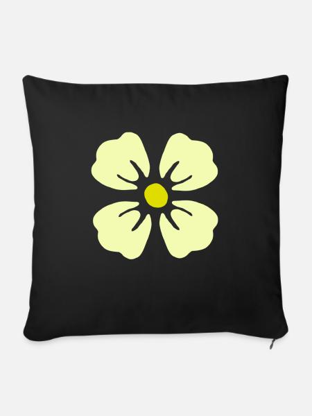 Blüte Garten Blume Gärtner Blatt Blumen Pflanze - Sofakissenbezug 45 x 45 cm - Schwarz