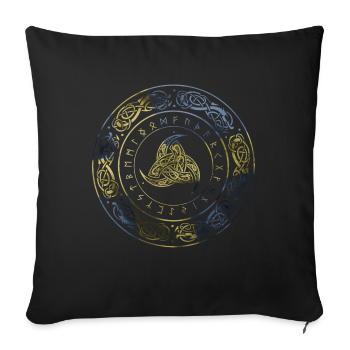Schwedisch Skaldenmet - Sofakissenbezug 45 x 45 cm - Schwarz - Vorne