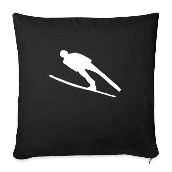 Ski jumping ski jumper winter sports ski ski flying - Sofa pillowcase 17,3'' x 17,3'' (45 x 45 cm) - black - Front