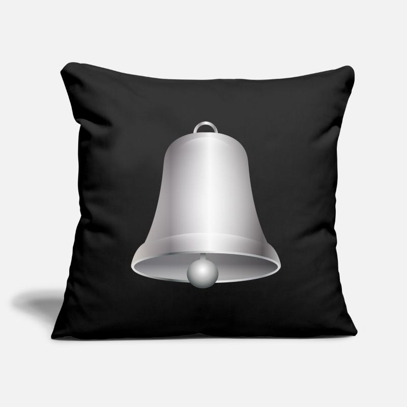große silberfarbene Kirchen Glocke oder Glöckchen Sofakissenbezug 45 x 45 cm